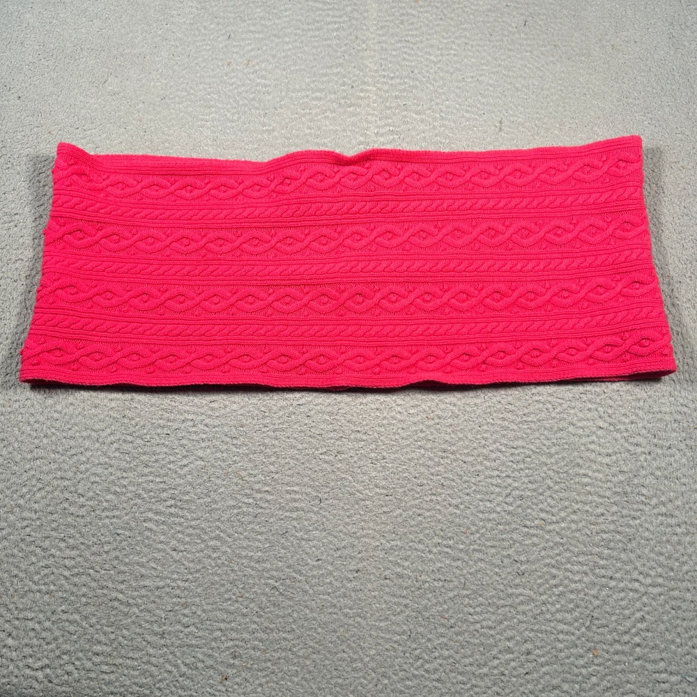 Vineyard Vines Scarf Cable Knit Chunky Red Wool Cashmere Blend NWOT